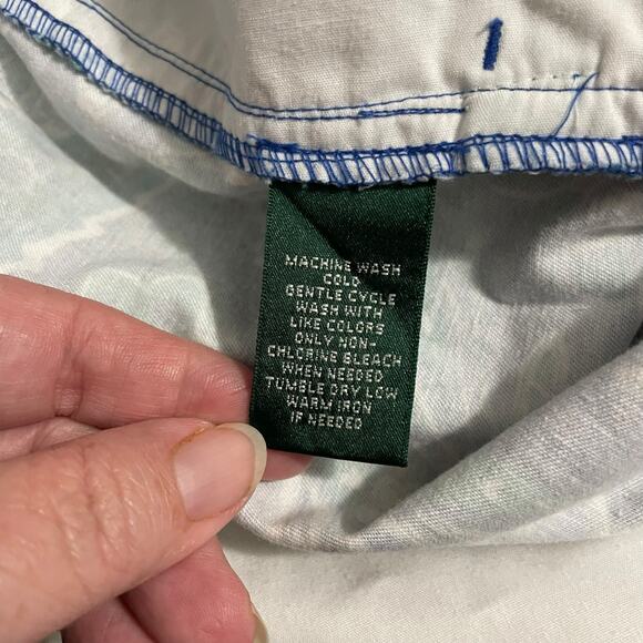 Lauren Ralph Lauren Womens Shorts Size 10 Blue Cuffed Paisley High Rise Zip Fly - Picture 4 of 9